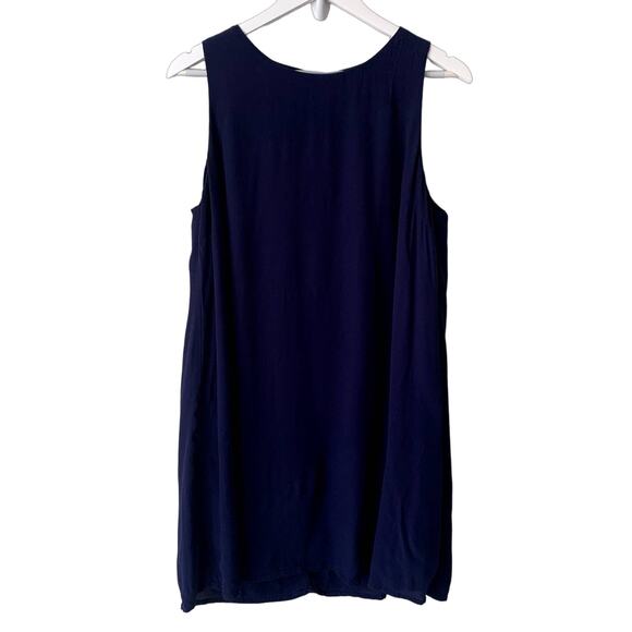 Lulu's Swing Dress Size L Blue Mini Neutral Minimalist Lagenlook Summer Beach - Picture 1 of 6